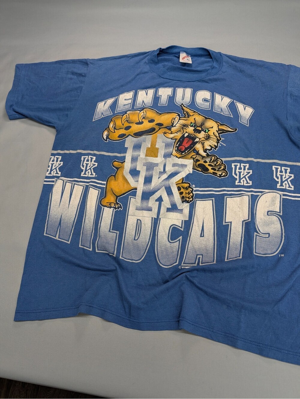 Kentucky Wildcats Vintage Jerzees T-Shirt XL Blue USA Made